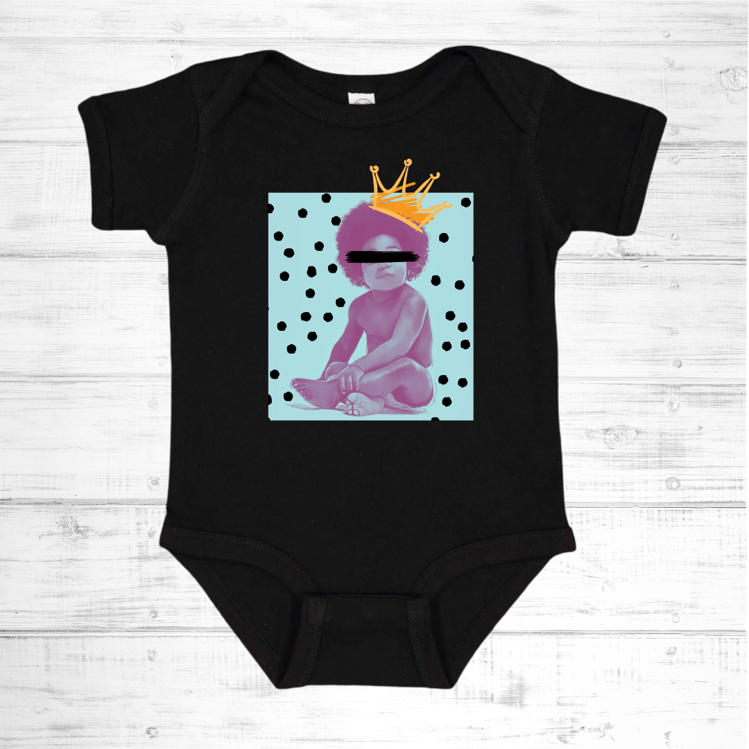 Baby Boy's Short Sleeve Biggie Graphic One-Piece