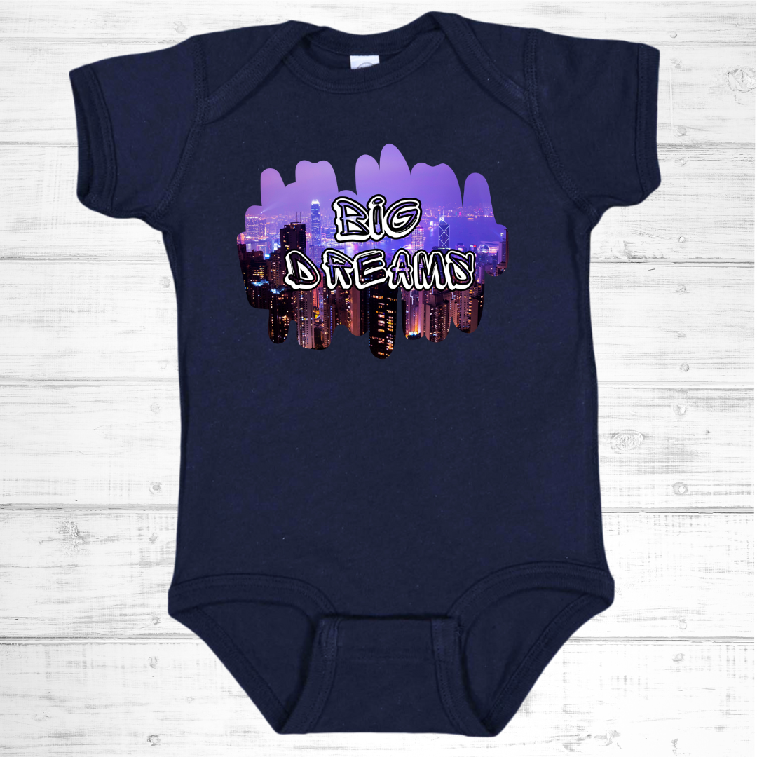 Baby Boy's Short Sleeve Big Dreams One-Piece