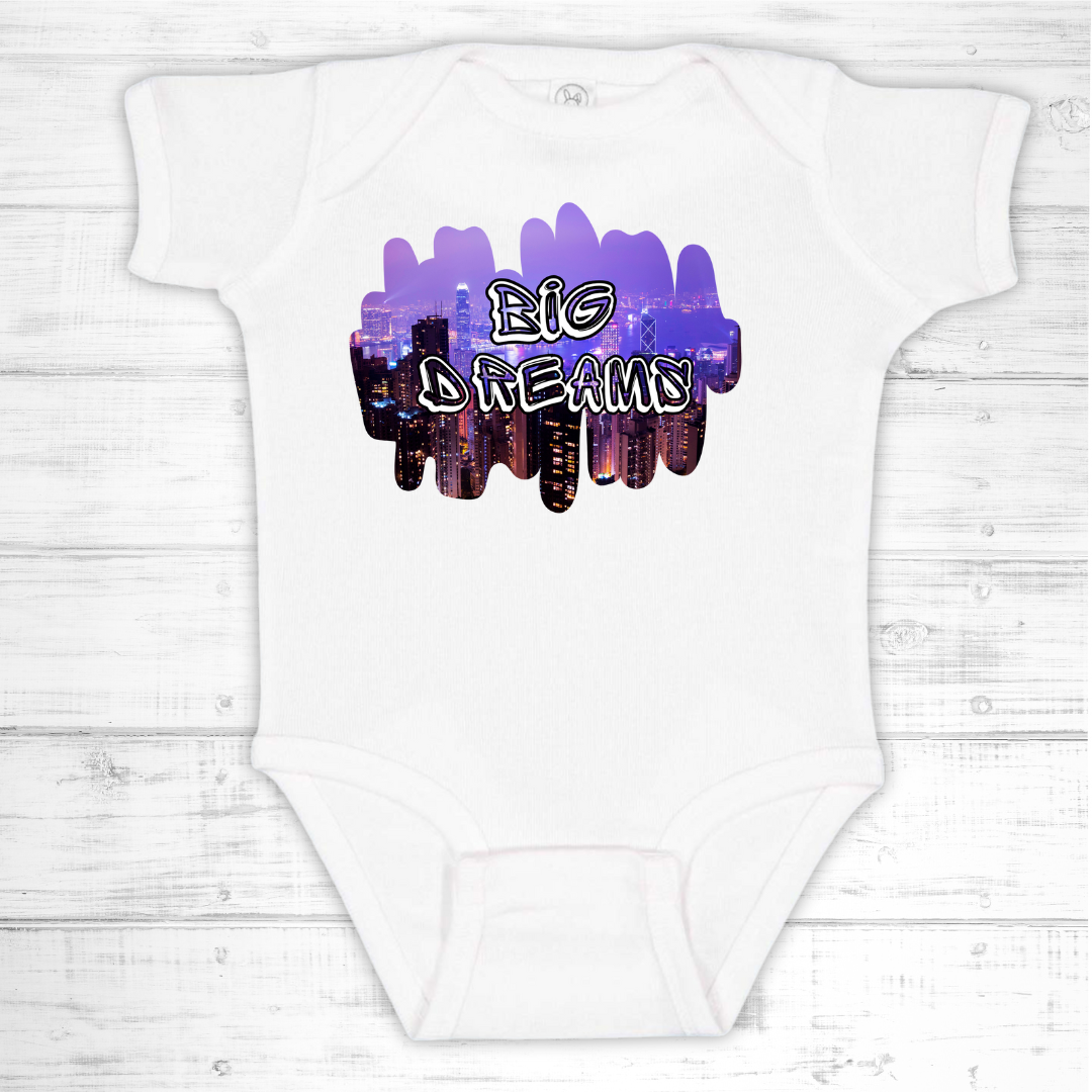 Baby Boy's Short Sleeve Big Dreams One-Piece