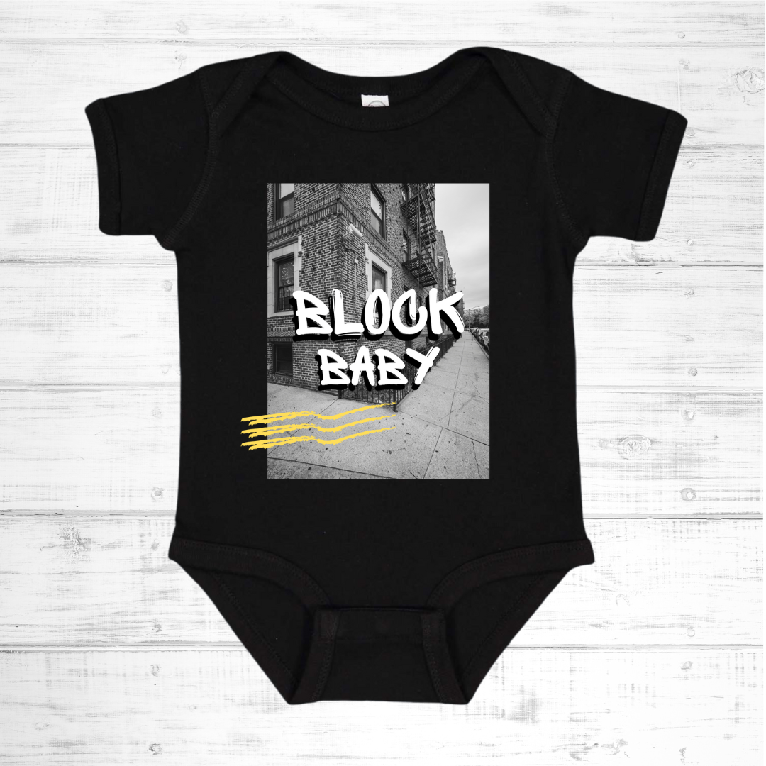 Baby Boy's Short Sleeve Block Graphic One-Piece