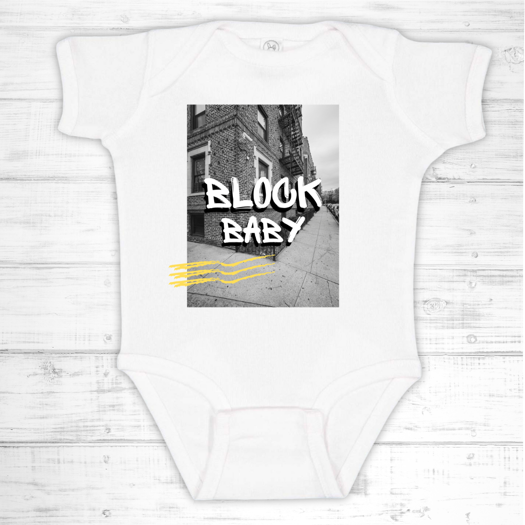 Baby Boy's Short Sleeve Block Graphic One-Piece