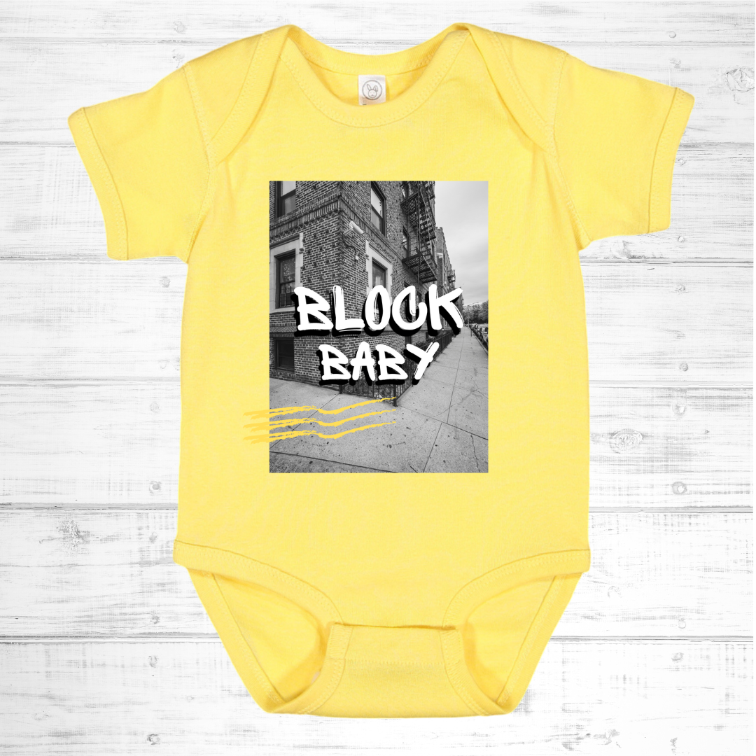 Baby Boy's Short Sleeve Block Graphic One-Piece