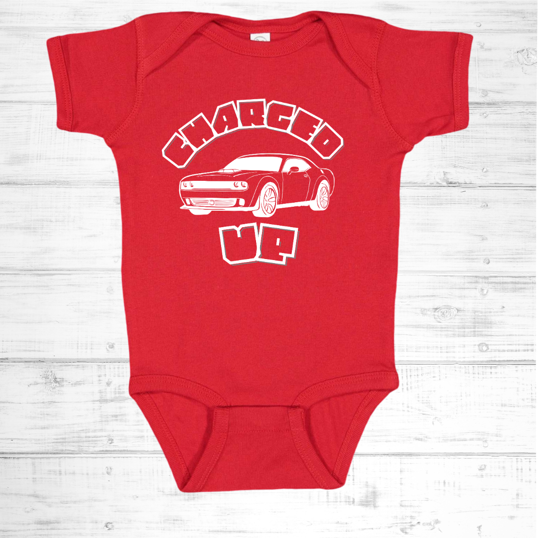 Baby Boy's Short-Sleeve Charged Up One-Piece